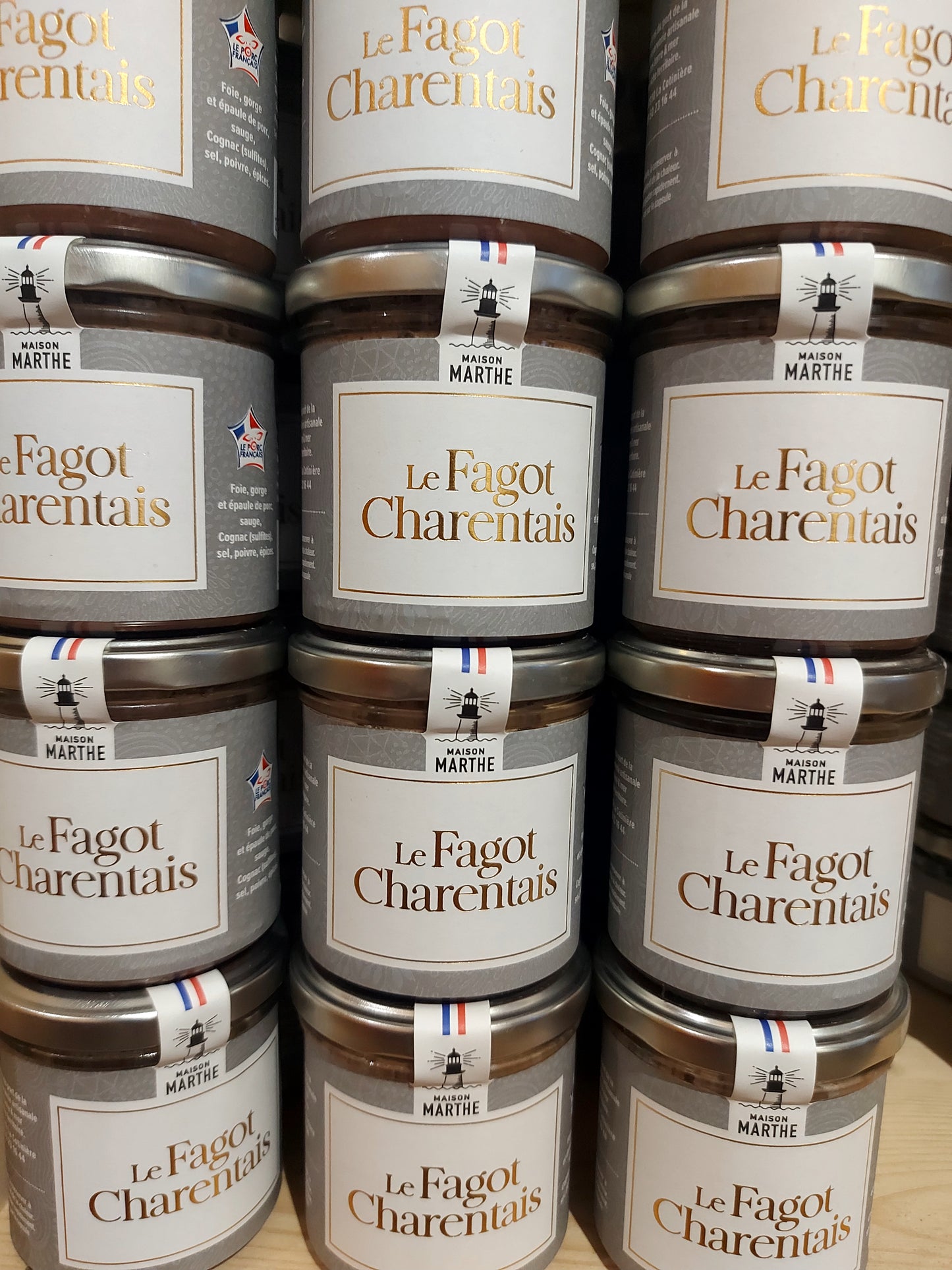 CONSERVE TERRE - Fagot Charentais Médaillé - 130 gr - Charcuterie artisanale Maison Marthe - Oléron