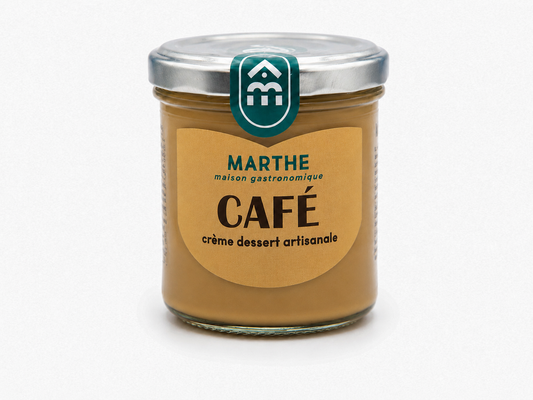 CREME DESSERT - STOCKAGE FRAIS - Crème café intense - 130 gr - Conserverie artisanale Maison Marthe - Oléron