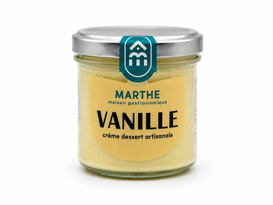CREME DESSERT - STOCKAGE FRAIS - Crème vanille - 130 gr - Conserverie artisanale Maison Marthe - Oléron