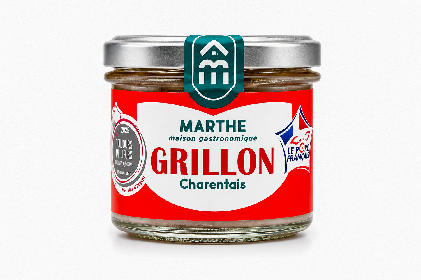 CONSERVE TERRE - Grillon Charentais médaillé Argent - 90gr - Charcuterie artisanale Maison Marthe - Oléron