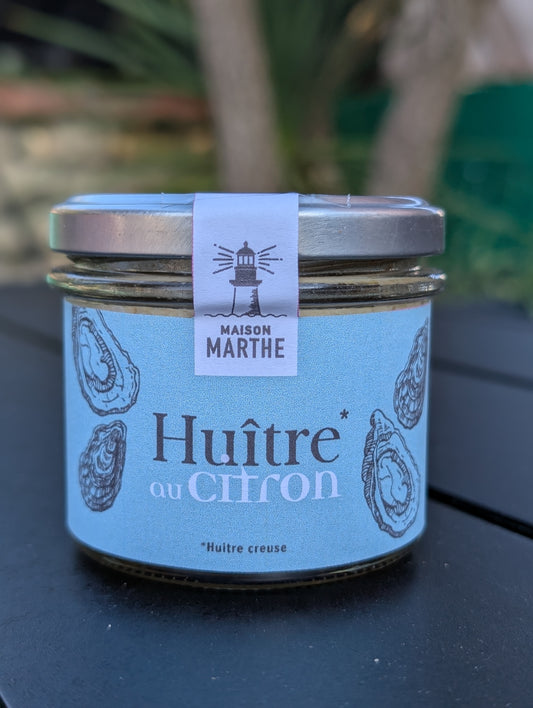 CONSERVE MER - Huître au citron - 90 gr - Conserverie artisanale Maison Marthe - Oléron