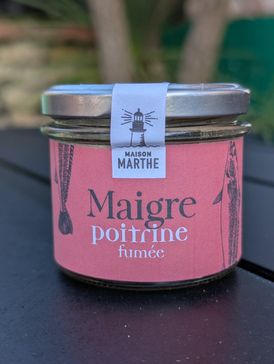 CONSERVE MER - Maigre à la poitrine fumée - 90 gr – Conserverie artisanale Maison Marthe - Oléron