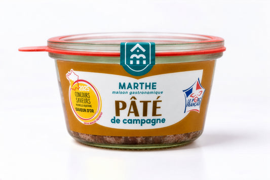 CONSERVE WECK TERRE - Pâté de campagne Médaillé Or - 170gr - Charcuterie artisanale Maison Marthe - Oléron