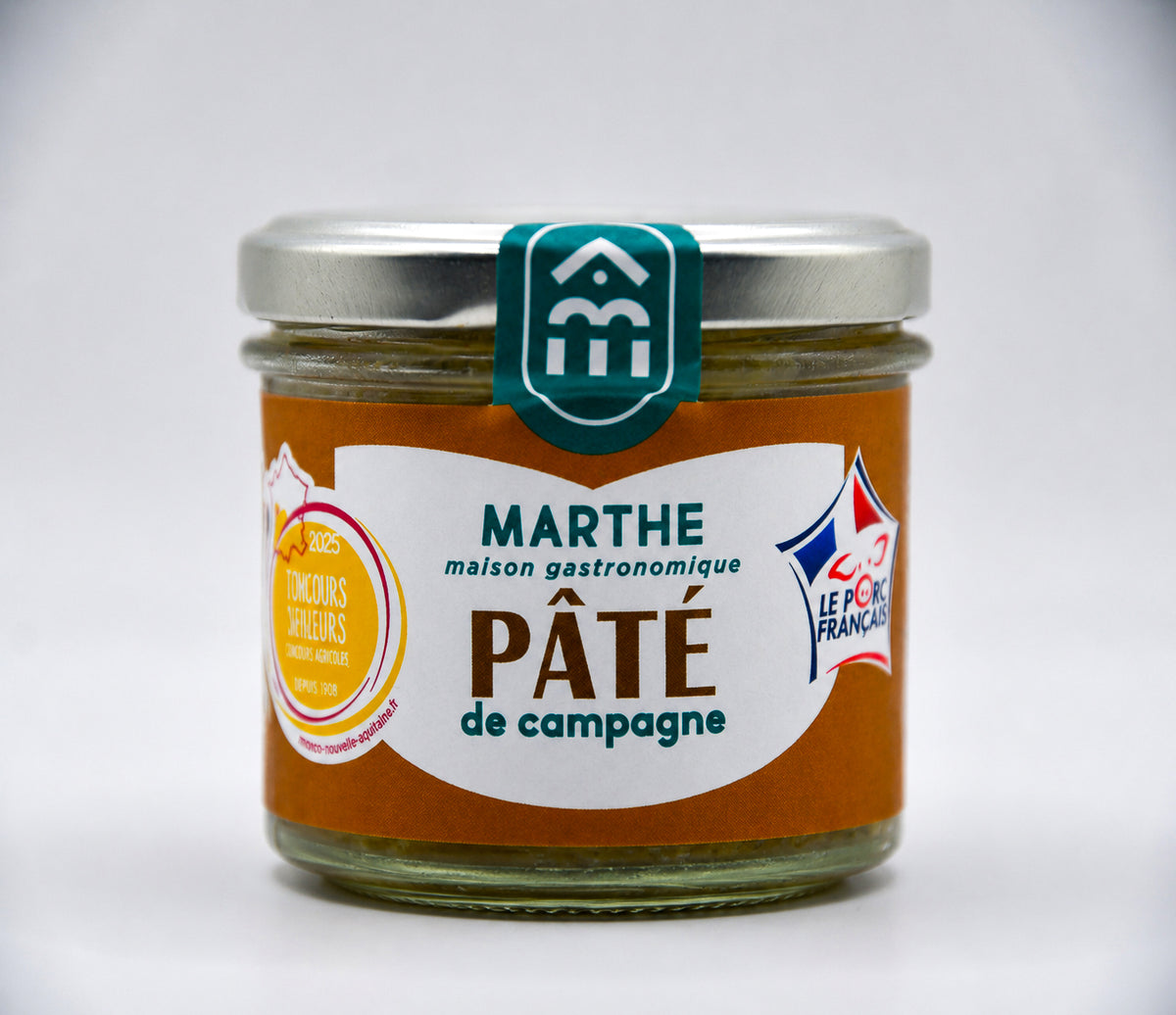 CONSERVE TERRE - Pâté de campagne médaillé Or - 90gr - Charcuterie artisanale Maison Marthe - Oléron