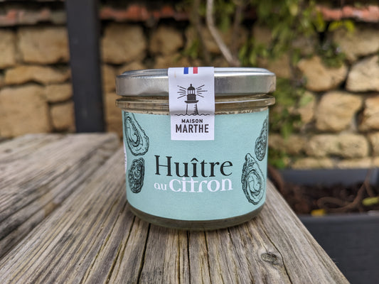 CONSERVE MER - Huître au citron - 90 gr - Conserverie artisanale Maison Marthe - Oléron