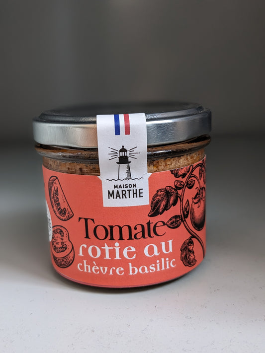 CONSERVE - Tomate rôtie au chèvre et basilic - 90 gr - Conserverie Artisanale Maison Marthe - Oléron