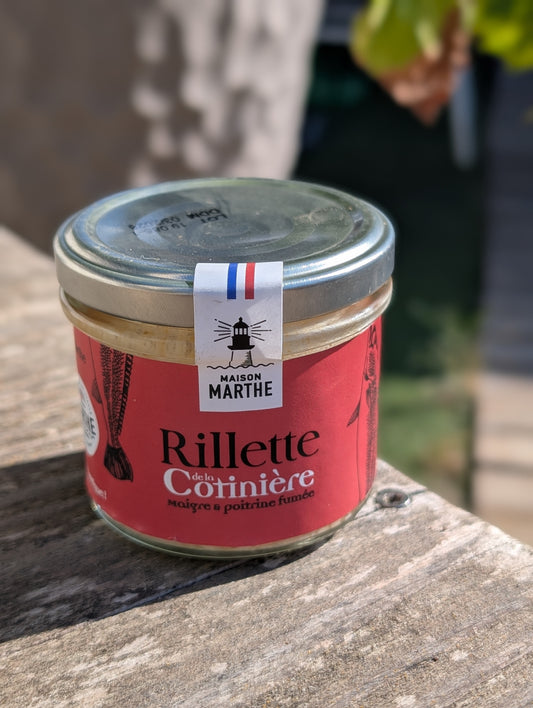 CONSERVE MER - Rillette de la Cotinière - Maigre aux lardons fumés - 90 gr – Conserverie artisanale Maison Marthe - Oléron