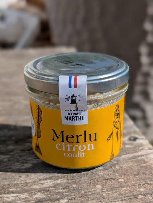 CONSERVE MER - Merlu au citron confit- 90 gr - Conserverie artisanale Maison Marthe - Oléron