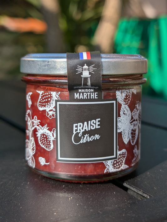 CONSERVE - Tartinable Fraise Citron confit - 90 gr - Conserverie Artisanale Maison Marthe - Oléron
