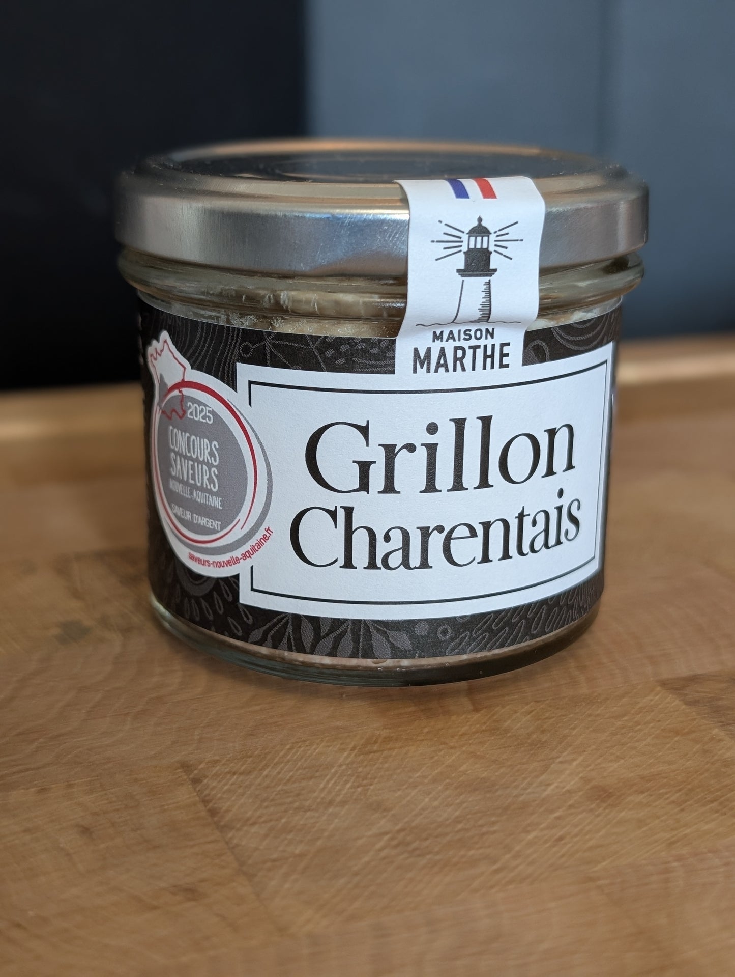 CONSERVE TERRE - Grillon Charentais médaillé Argent - 90gr - Charcuterie artisanale Maison Marthe - Oléron