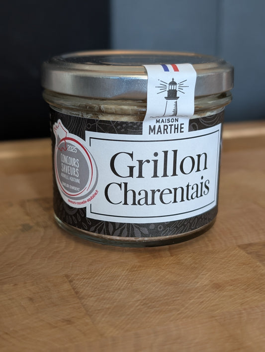 CONSERVE TERRE - Grillon Charentais médaillé Argent - 90gr - Charcuterie artisanale Maison Marthe - Oléron