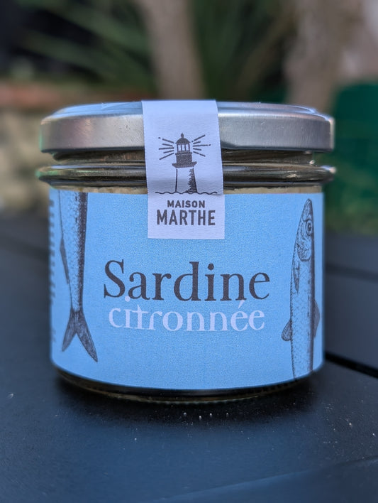 CONSERVE MER - Sardine citronnée - 90 gr - Conserverie artisanale Maison Marthe - Oléron