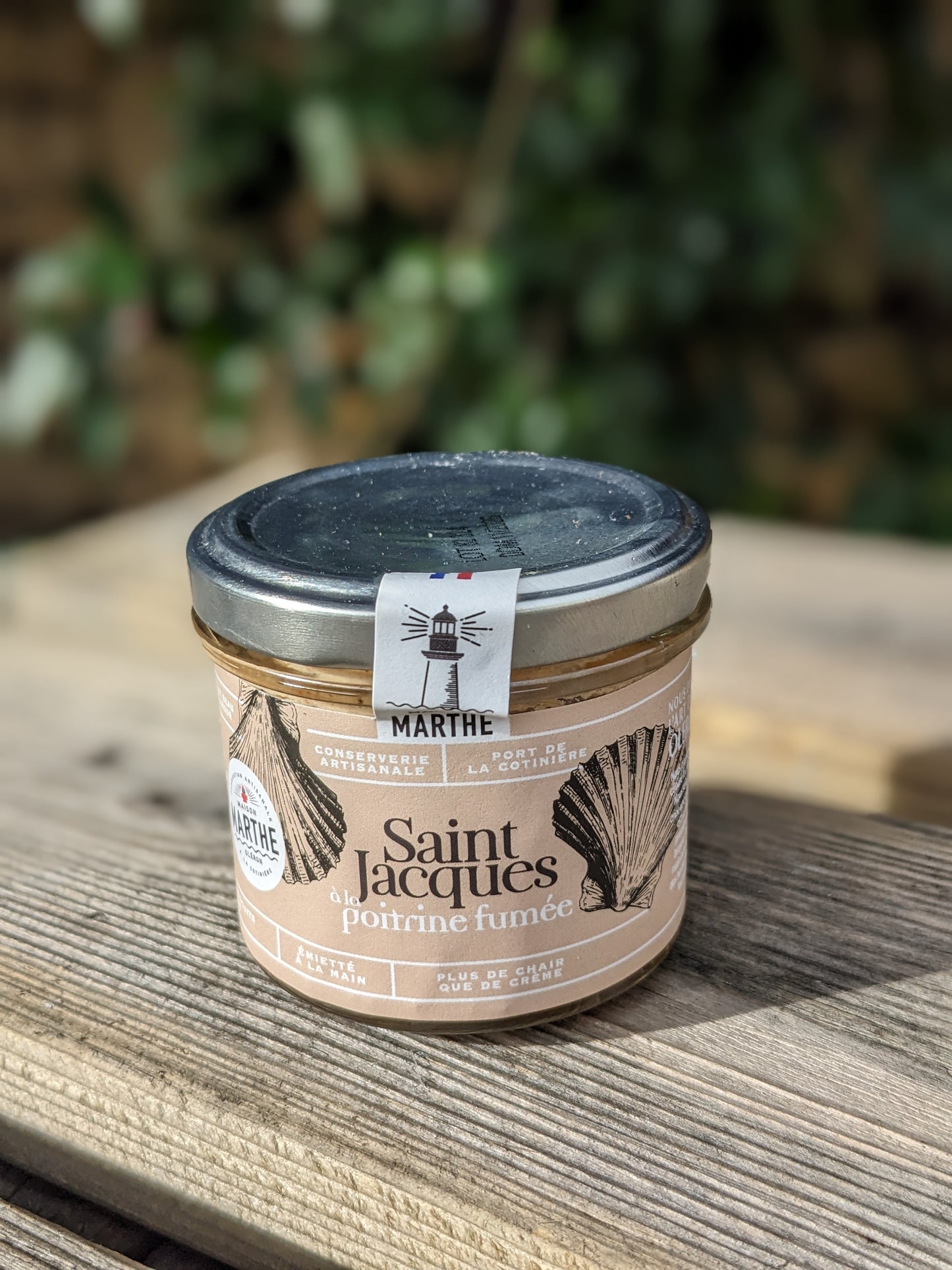 CONSERVE MER - Saint jacques à la poitrine fumée - 90 gr - Conserverie artisanale Maison Marthe - Oléron
