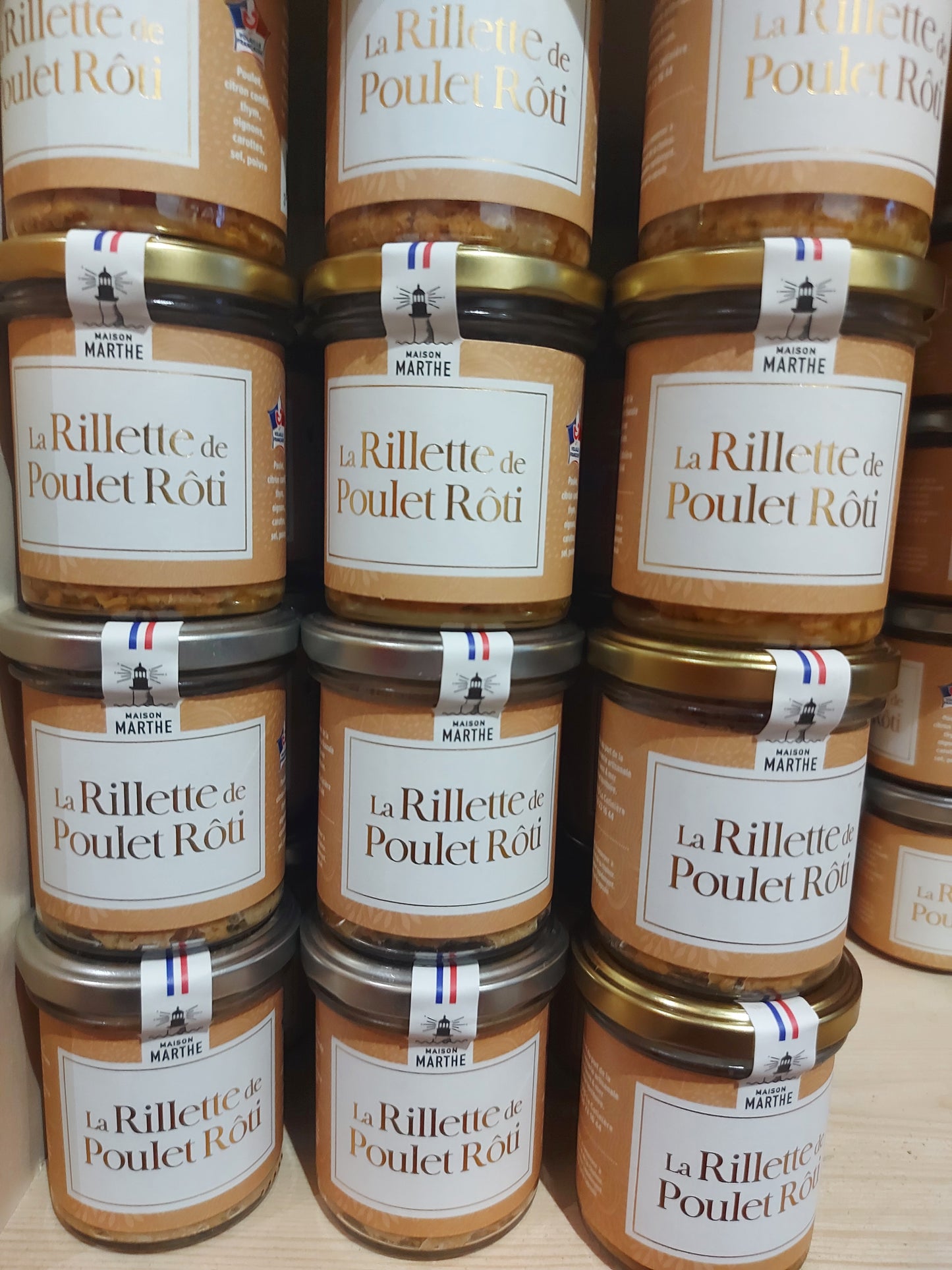 CONSERVE TERRE - Rillette de Poulet Rôti - 130 gr - Charcuterie artisanale Maison Marthe - Oléron