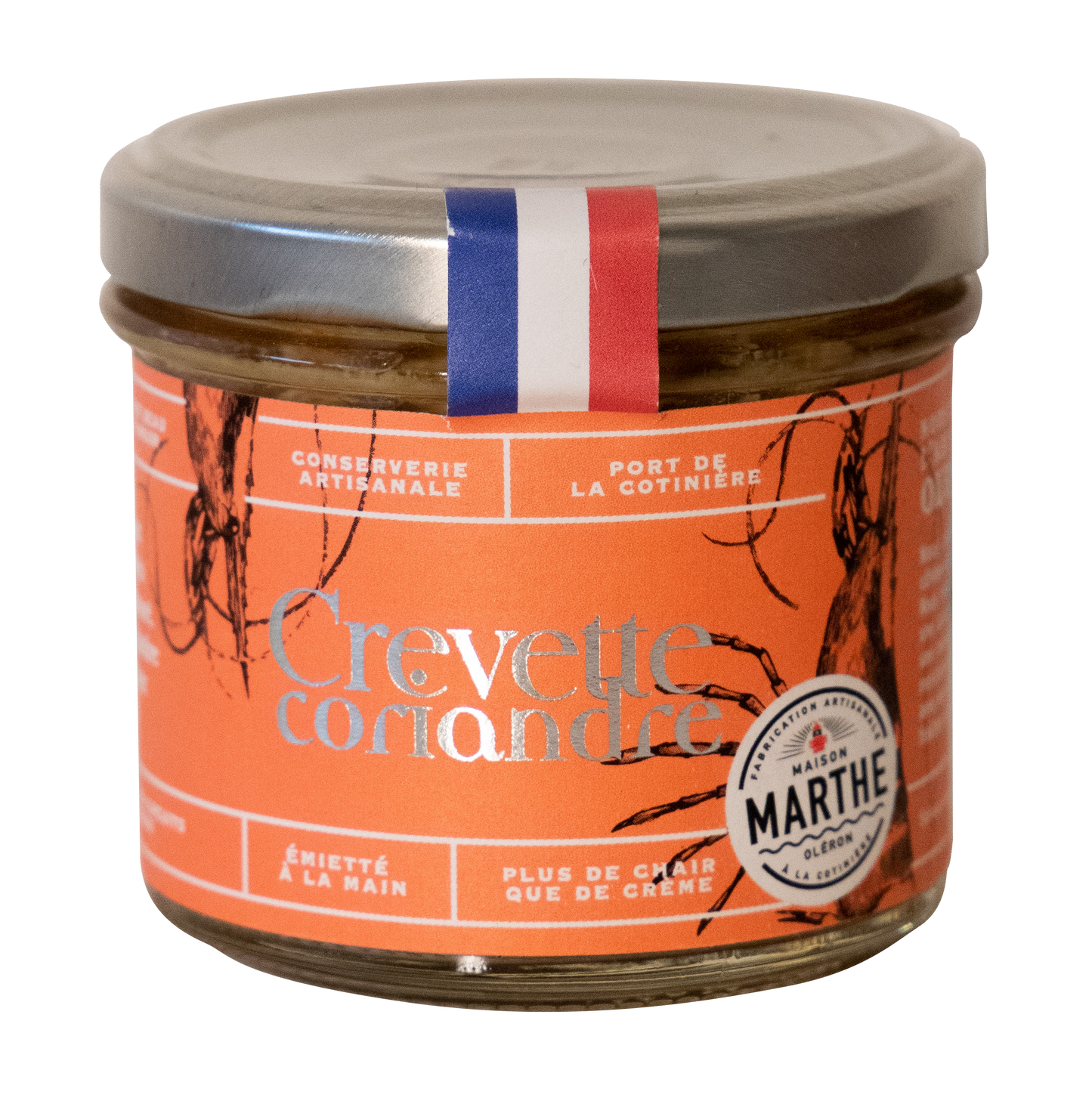 CONSERVE MER - Crevette coriandre gingembre - 90 gr – Conserverie artisanale Maison Marthe - Oléron