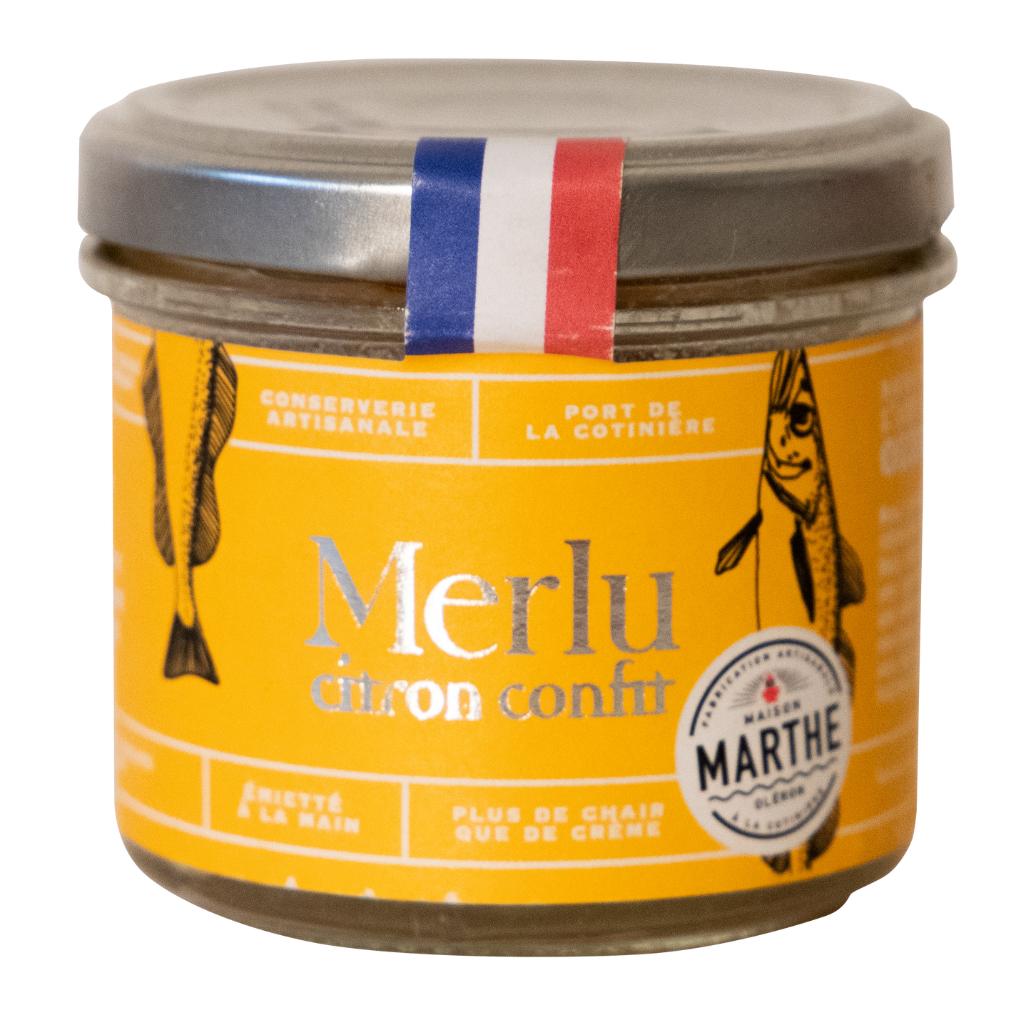 CONSERVE MER - Merlu au citron - 90 gr – Conserverie artisanale Maison Marthe - Oléron