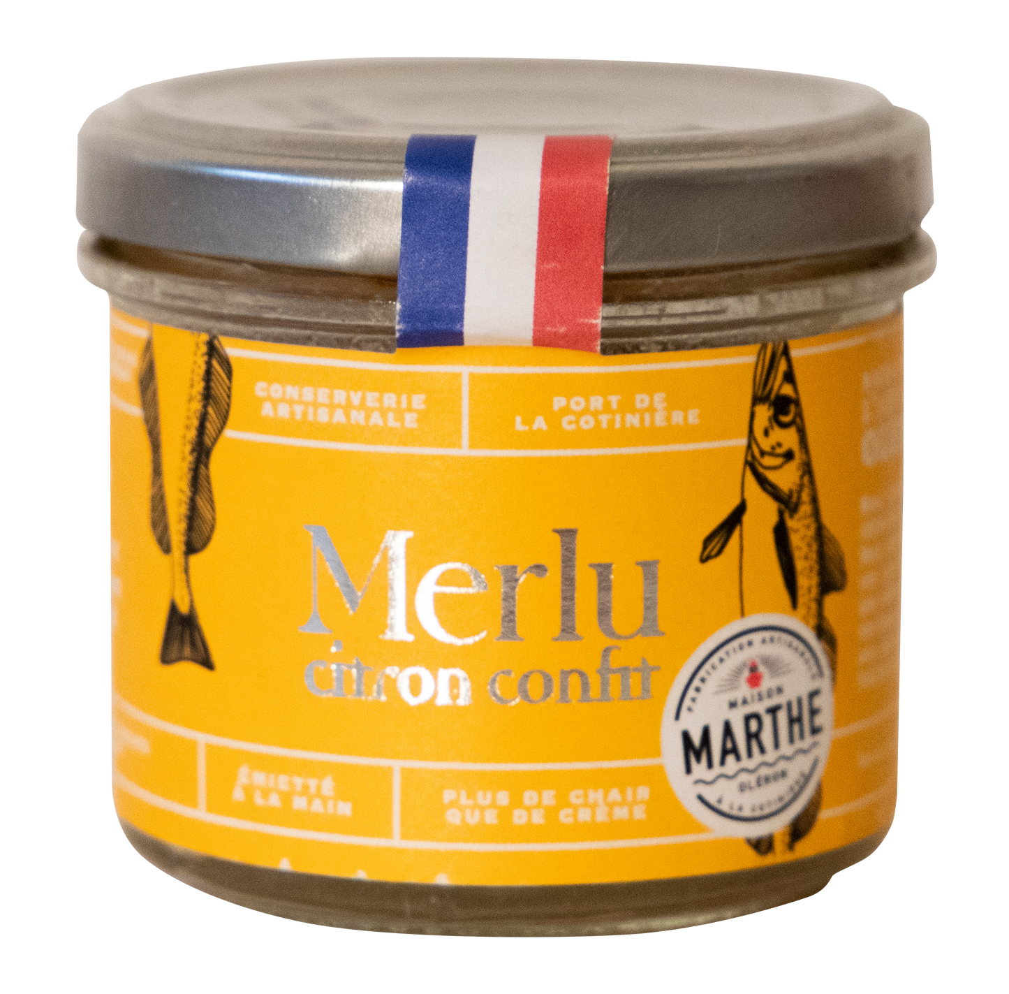 CONSERVE MER - Merlu au citron - 90 gr - Conserverie artisanale Maison Marthe - Oléron