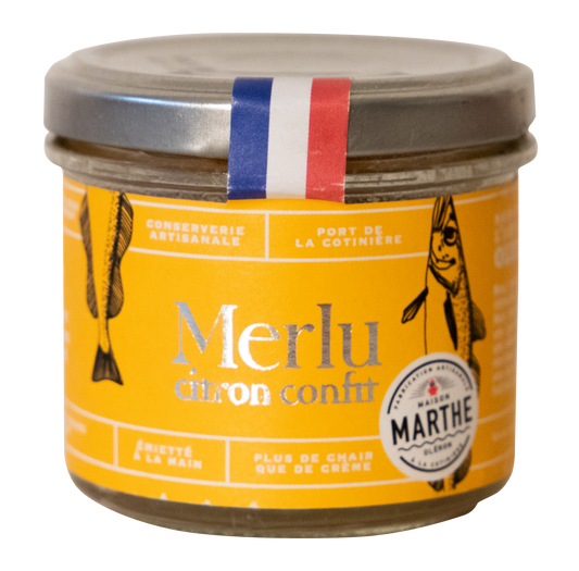 CONSERVE MER - Merlu au citron - 90 gr - Conserverie artisanale Maison Marthe - Oléron