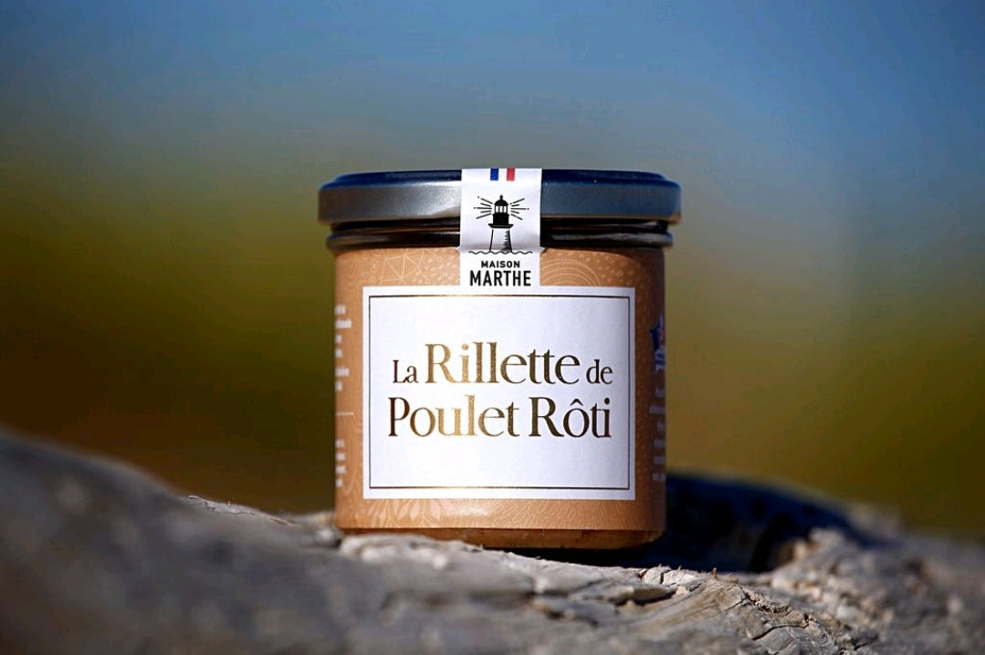 CONSERVE TERRE - Rillette de Poulet Rôti - 130 gr - Charcuterie artisanale Maison Marthe - Oléron